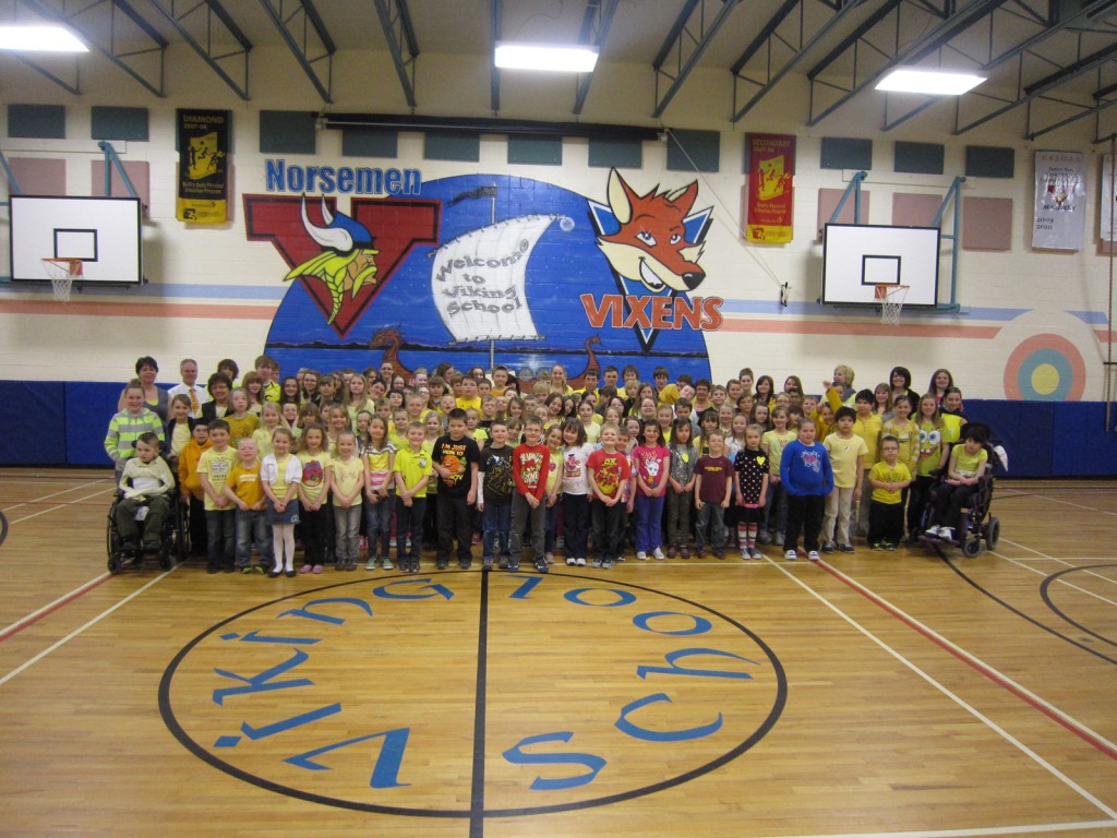 Students part of Yellow Day