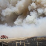Crews, neighbours battle wild fire west of Irma