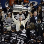 Grace Sutter scares cat cheering for son Darryl’s 2nd Stanley Cup