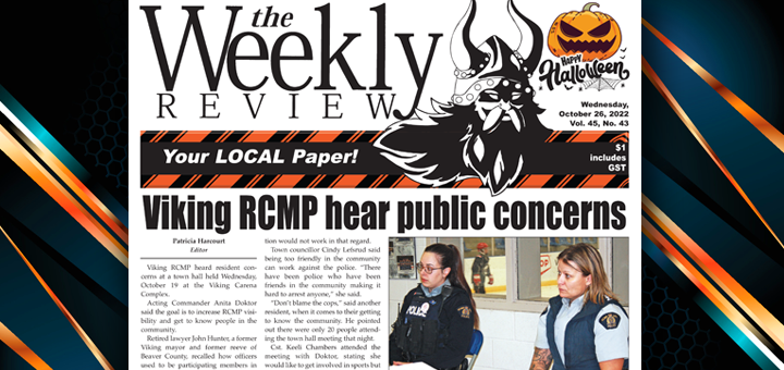 Viking RCMP hear public concerns – check out the Oct. 26 edition