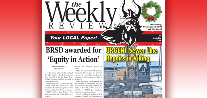 Sewer line repairs in Viking – the latest Weekly Review is out!