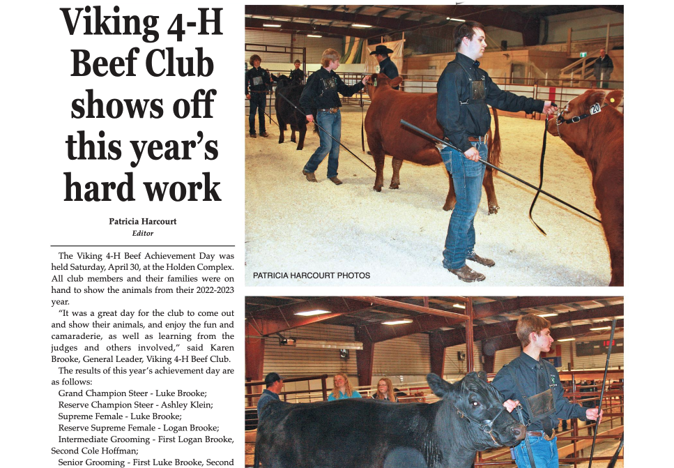 Viking 4-H shows off hard work – buy the April 26 Review here: