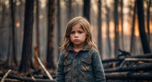 vecteezy_a-little-girl-standing-in-a-forest-with-a-fire_44003094